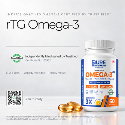 Pure Serving Triple Strength rTG Omega-3 Fish Oil PURE SERVING