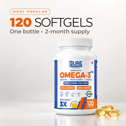 Pure Serving Triple Strength rTG Omega-3 Fish Oil PURE SERVING