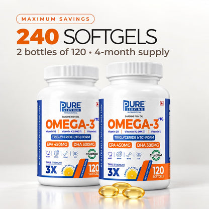 Pure Serving Triple Strength rTG Omega-3 Fish Oil PURE SERVING