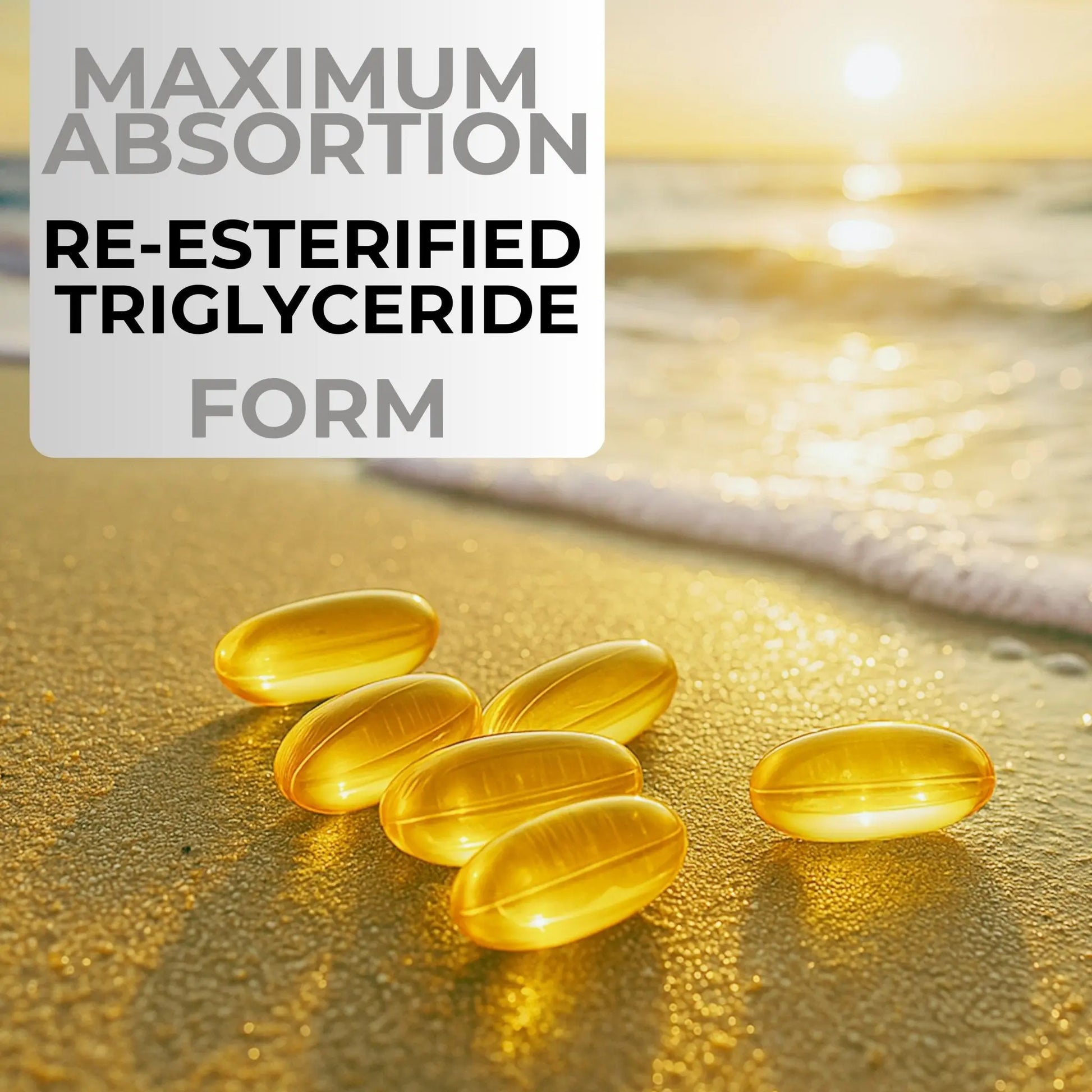 Premium 3X Strength Omega-3 Fish Oil (Re-Esterified Triglyceride rTG) with Vitamin D3, K2-MK7 & Vitamin E, Lemon Flavour - PURE SERVING