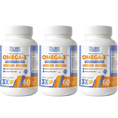 PURE SERVING Fish Oil Supplement – High Absorption Re-Esterified Triglyceride Form