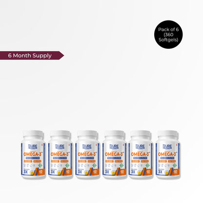 Pure Serving Triple Strength rTG Omega-3 Fish Oil - PURE SERVING