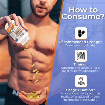 Triple 3X Strength 450mg EPA & 300mg DHA Re - esterified Triglyceride (rTG) form Omega 3 Fish Oil - Lemon Flavor - 60 Soft Gels - PURE SERVING